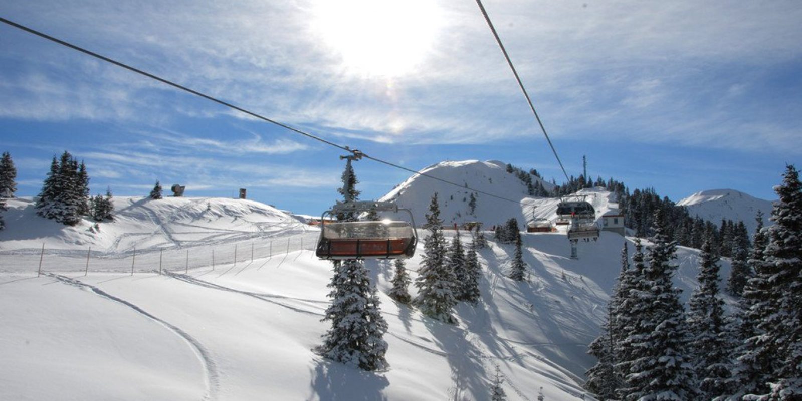 Seilbahn im Winter